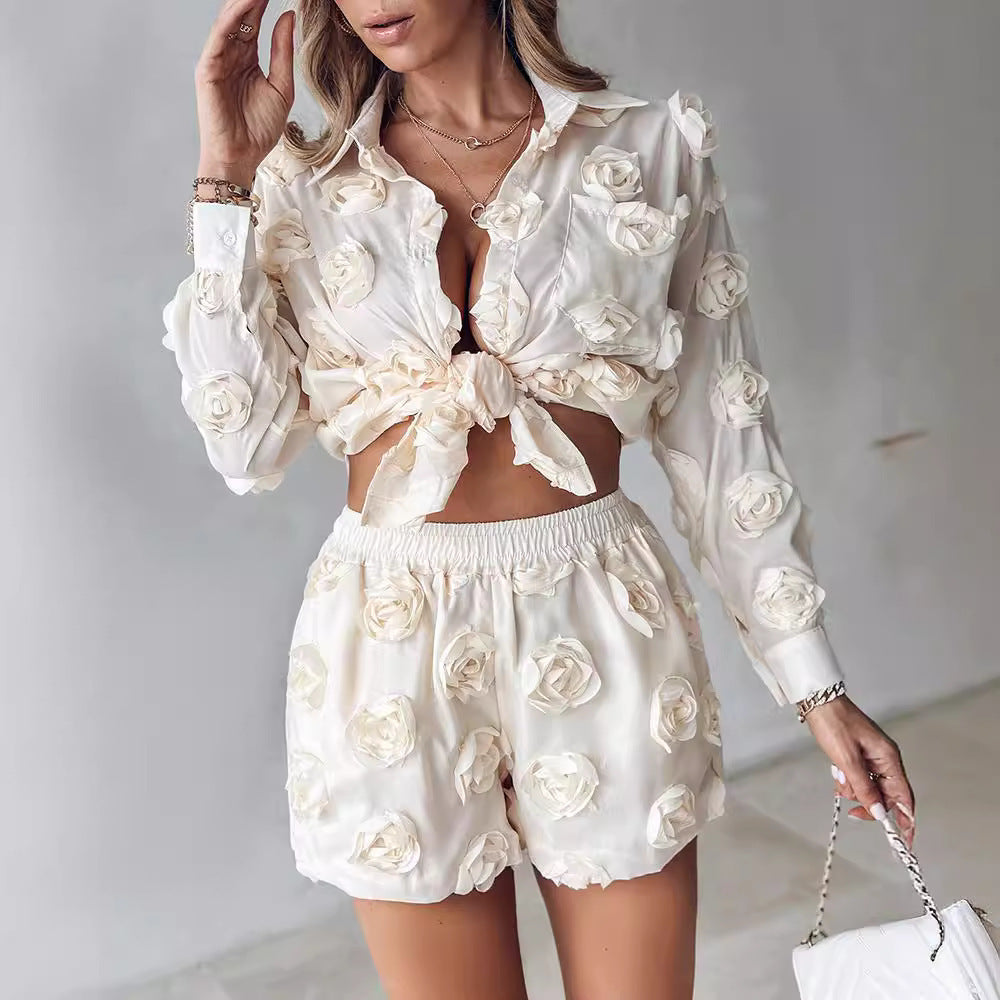 Marcella - Rozen Tweedelige Set
