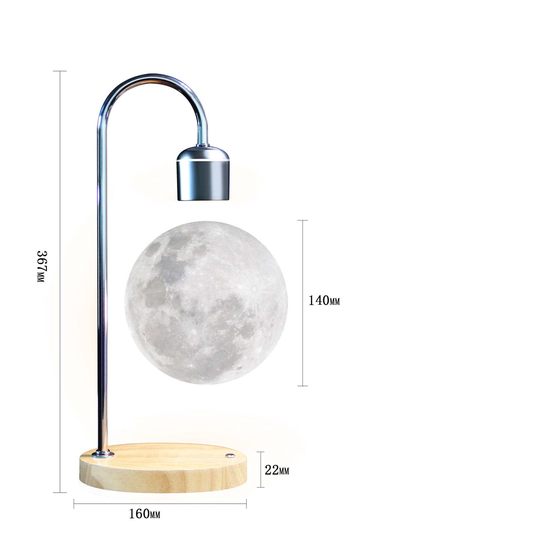 Zwevende Maanlicht™ | Zweefmaan Lamp met 3D-printing.