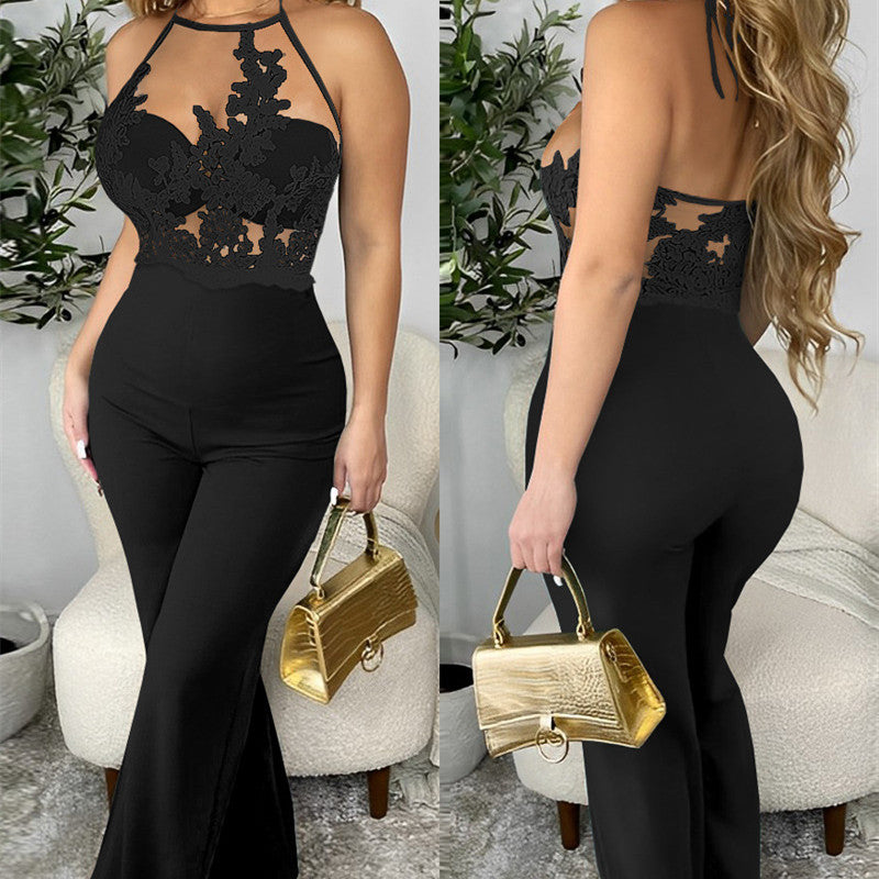 Mariah™ | Eleganter, enger Overall aus Netzstoff