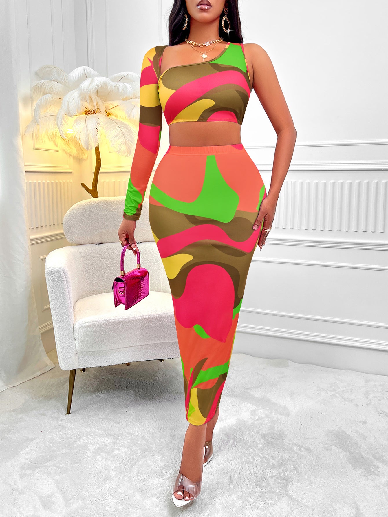 Leilah™ | Bezaubernder One-Shoulder-Rockanzug