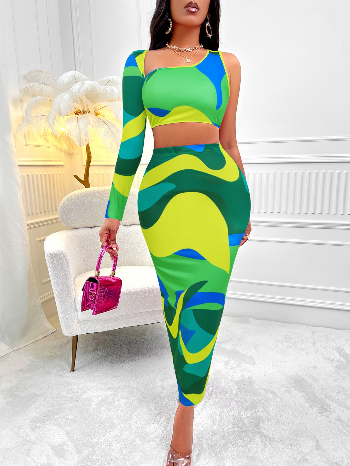 Leilah™ | Bezaubernder One-Shoulder-Rockanzug
