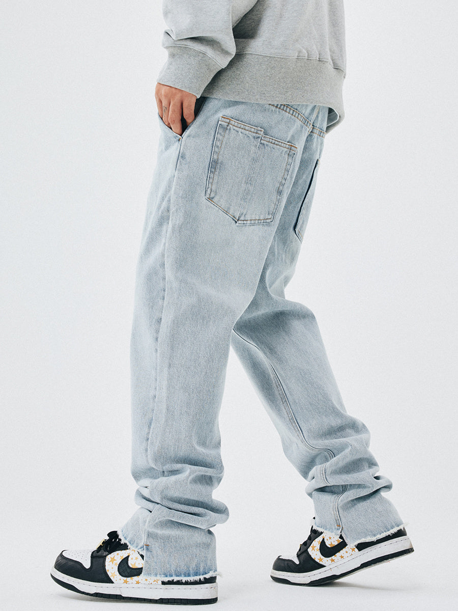 Jelano - Loose Raw Edge Jeans