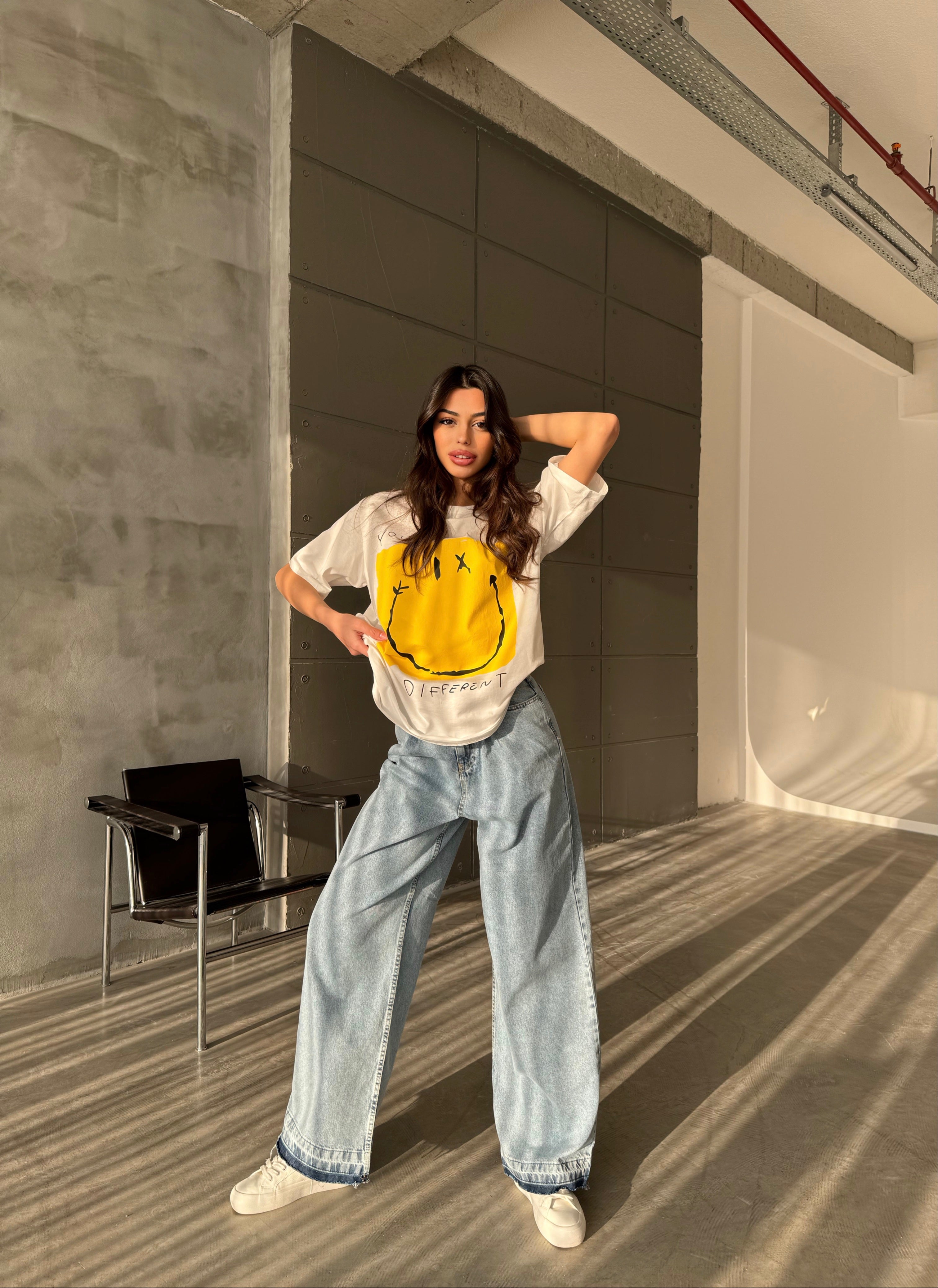 Selin - Jeans met Gestikte Taille