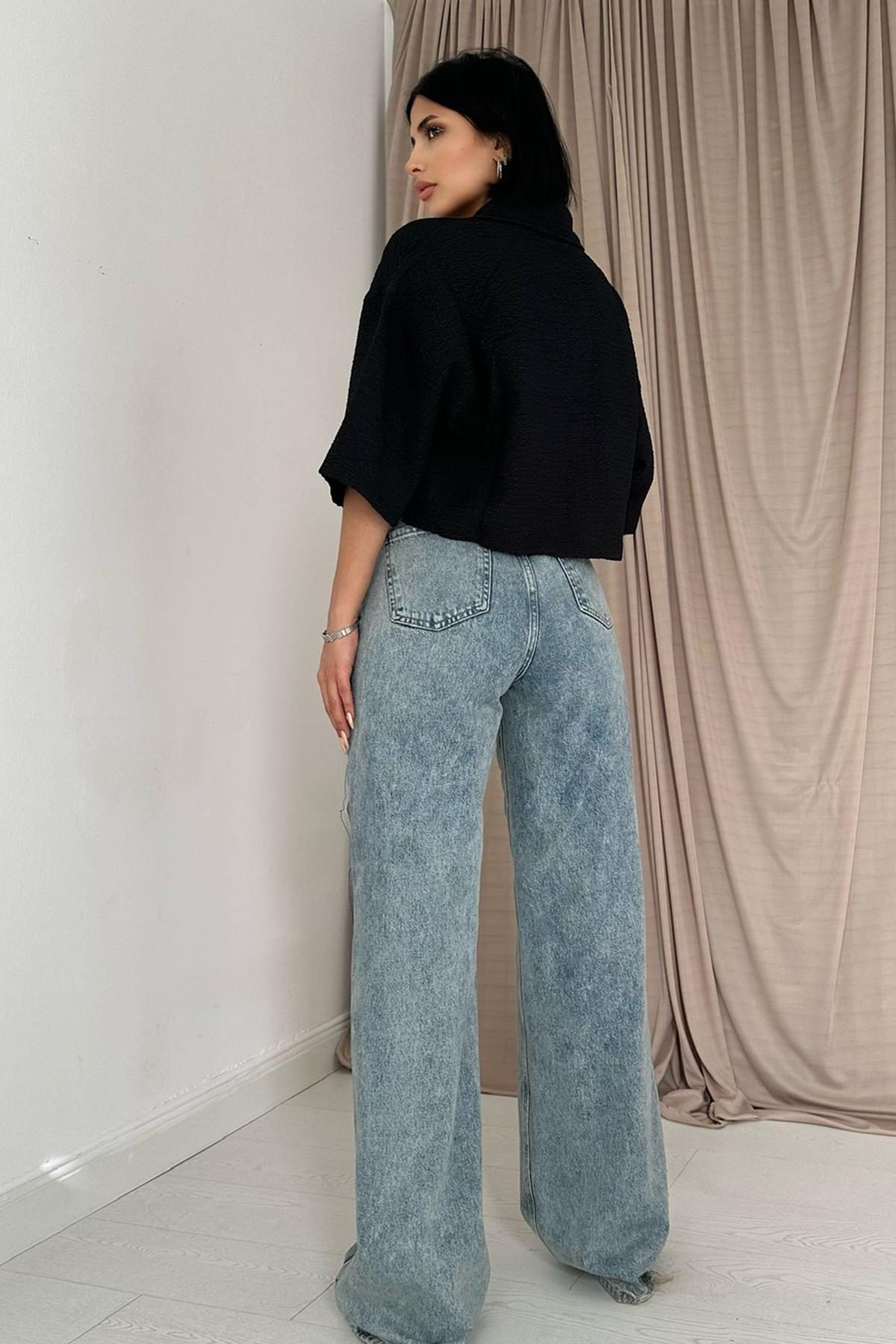Sasha - Jeansbroek Met Zijsplitten