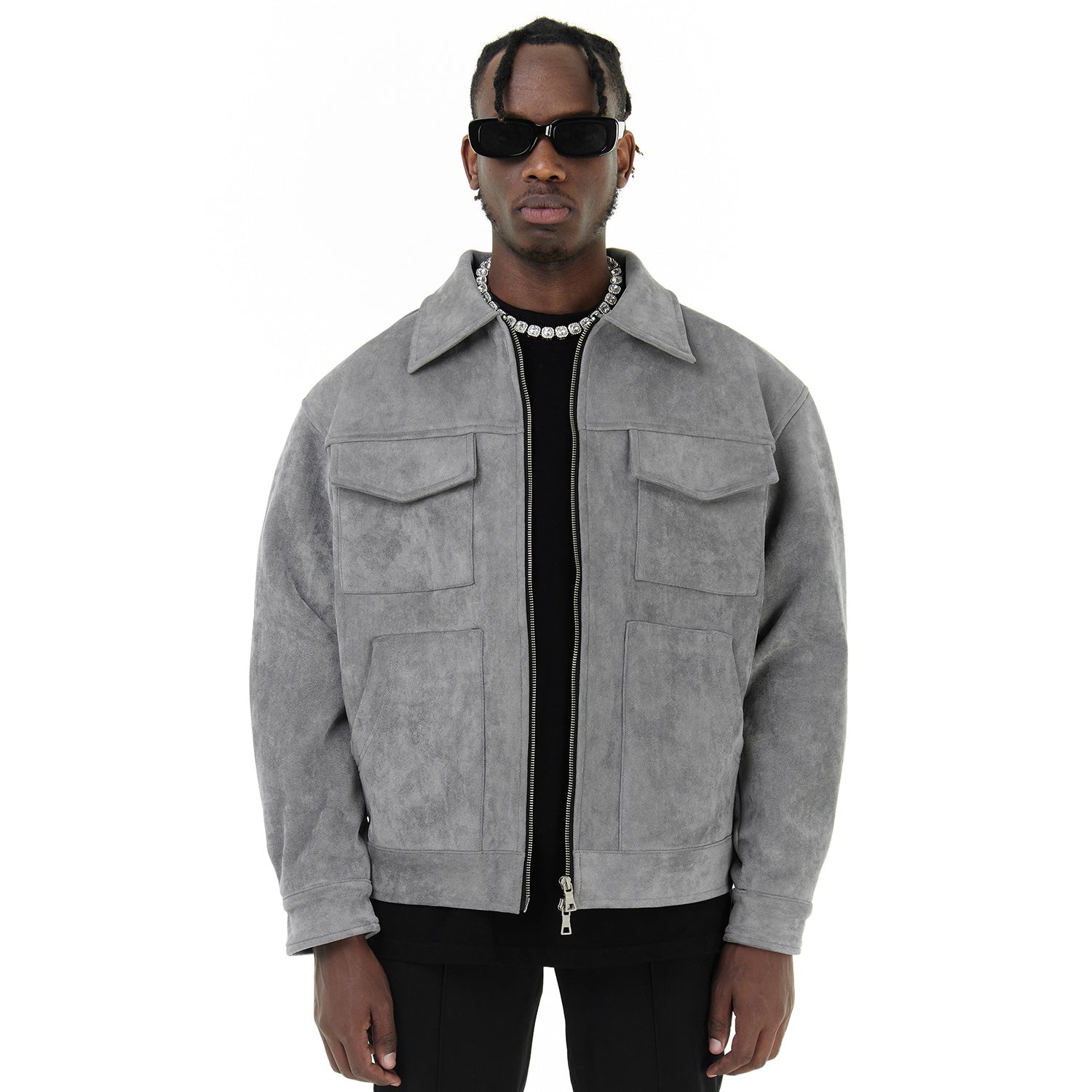 Jelano - Vintage Suède Cargo Jacket