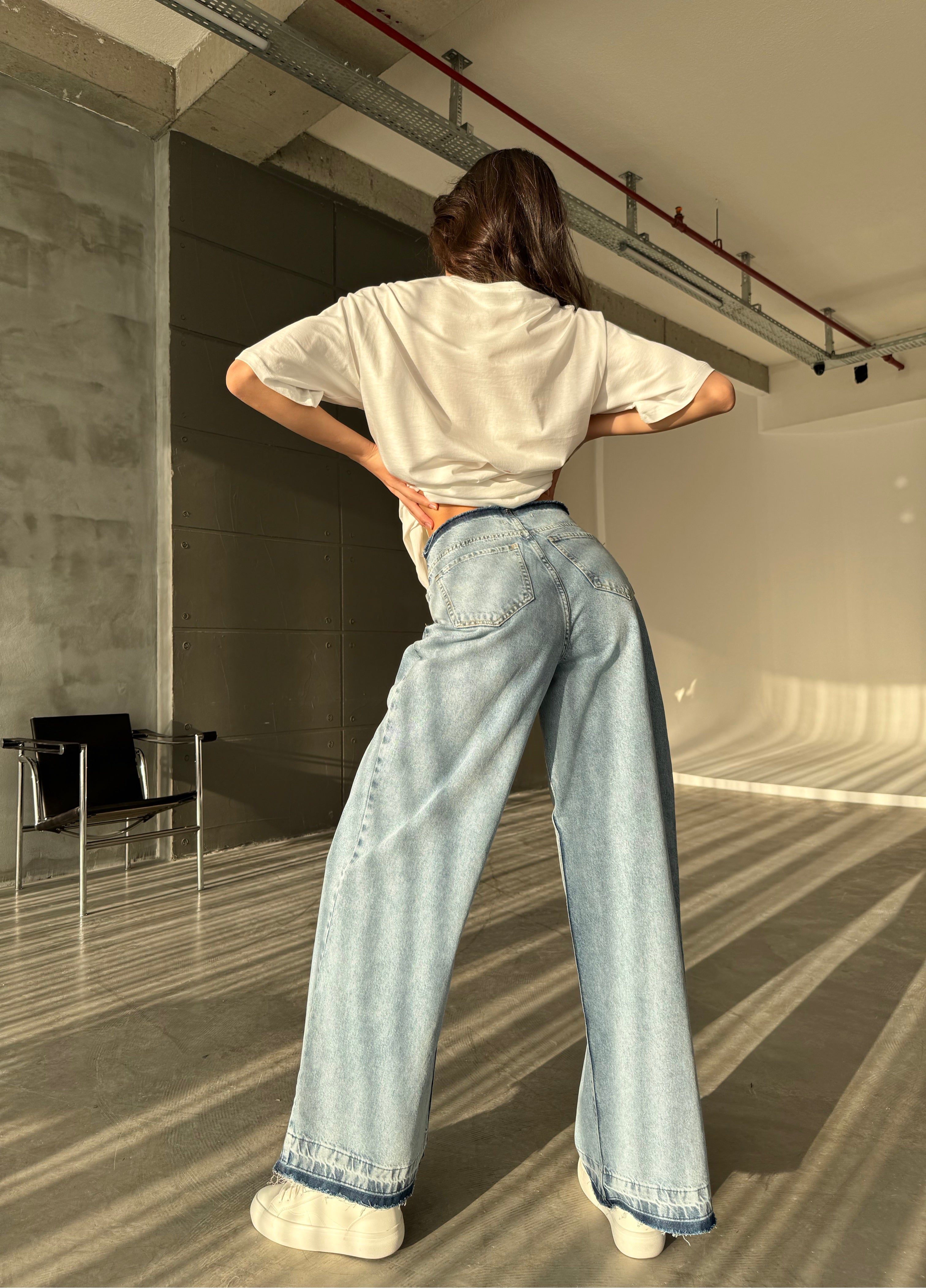 Selin - Jeans met Gestikte Taille