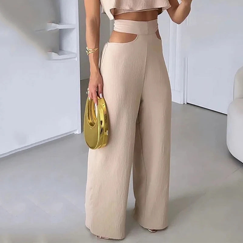Aisah™ | Sling Top Casual Hollow Out Pant Suit