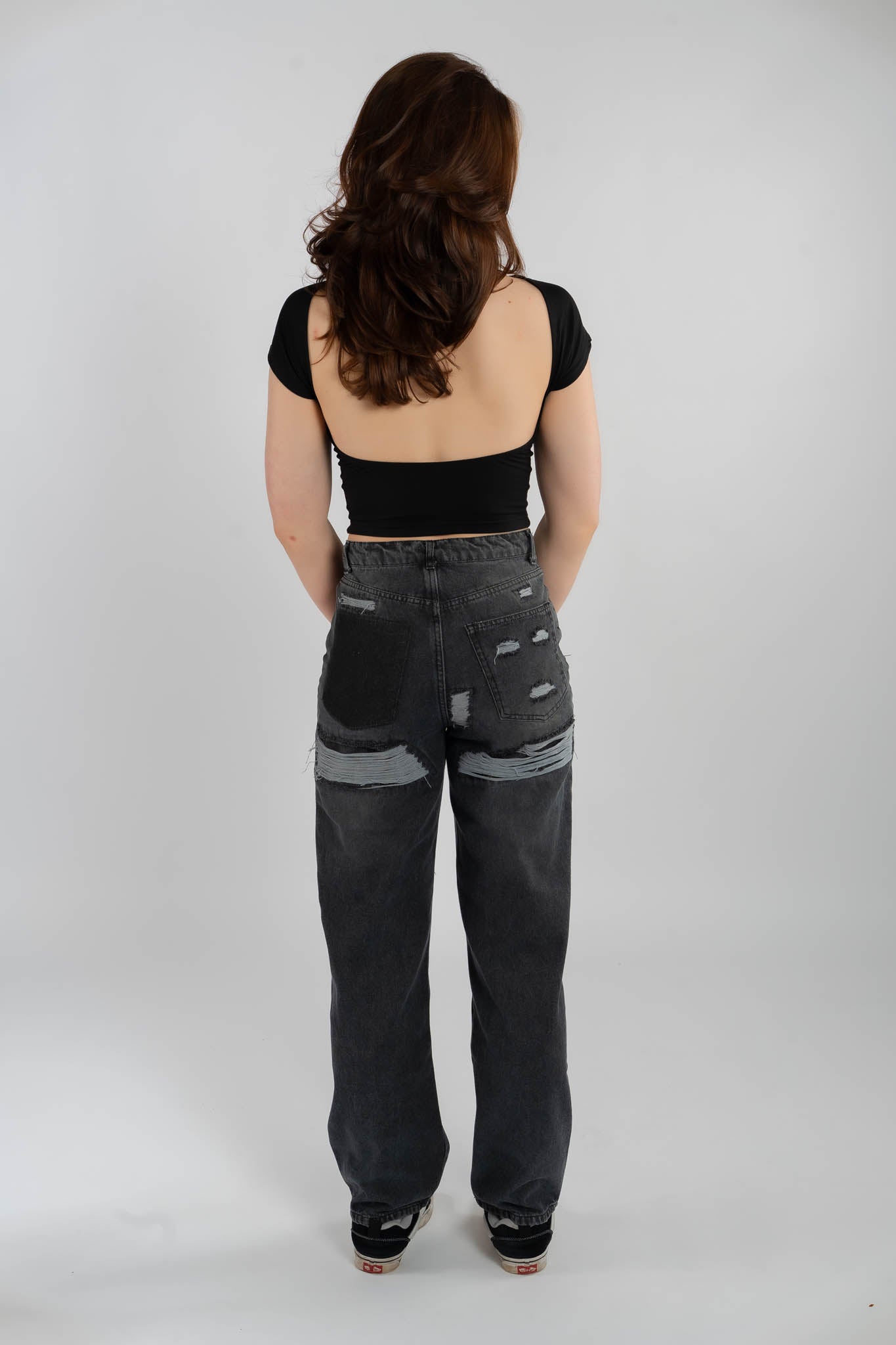Zara Donker Grijs Zak Jeans