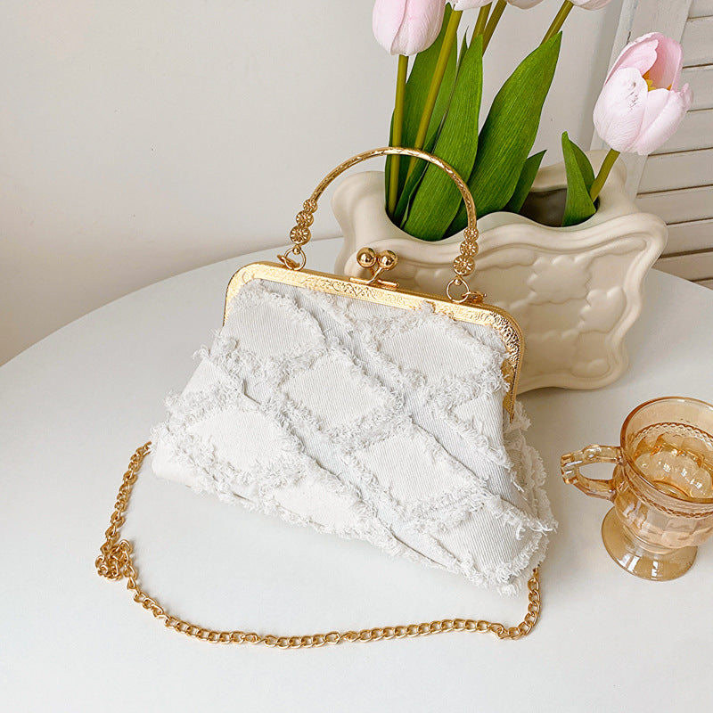 Mireh™ | Denim Gouden Kettingschoudertas