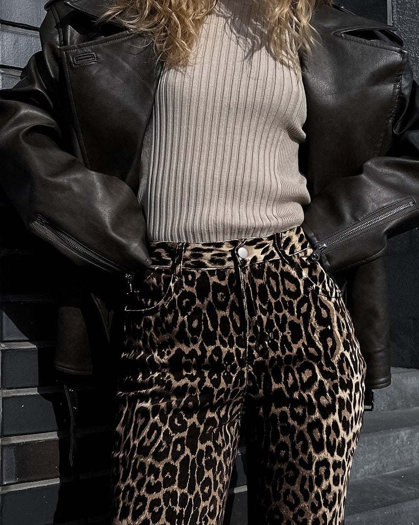 Tanish - Luipaard Print Broek