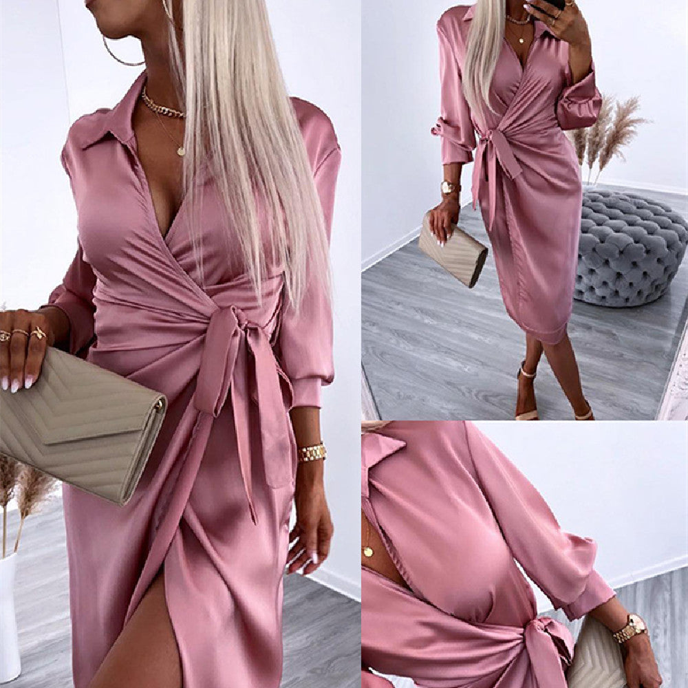 Azaleah™ | Satin-Hemdkleid mit Taille.