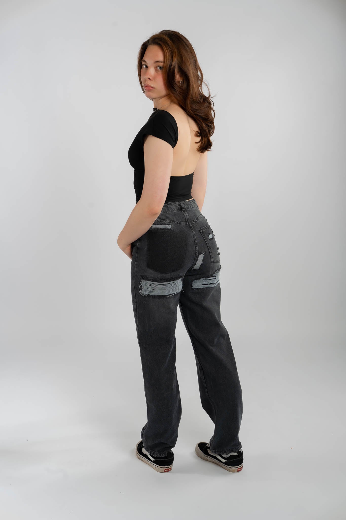 Zara Donker Grijs Zak Jeans