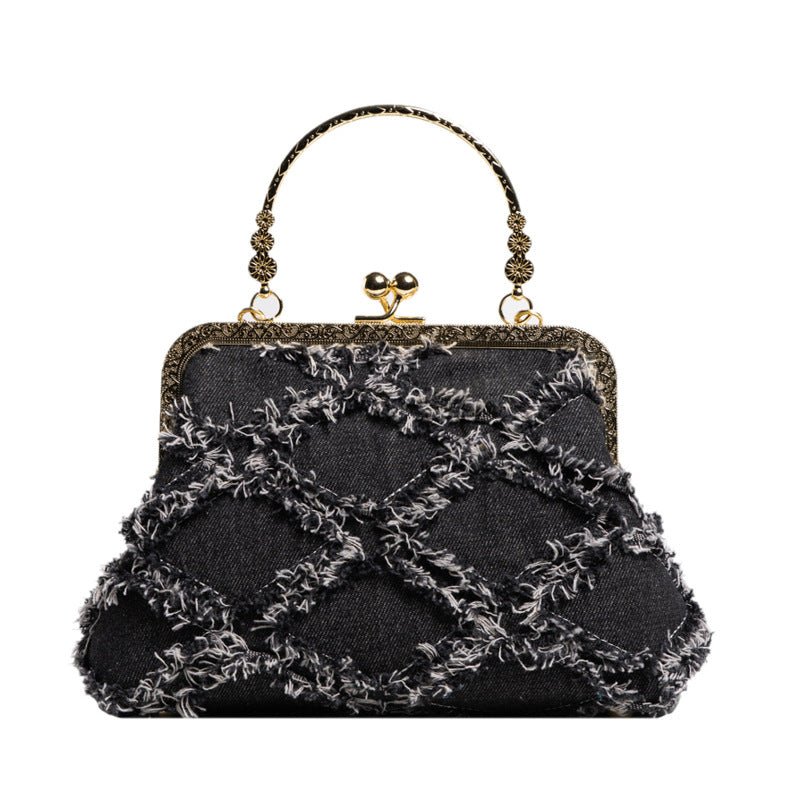 Mireh™ | Denim Gouden Kettingschoudertas