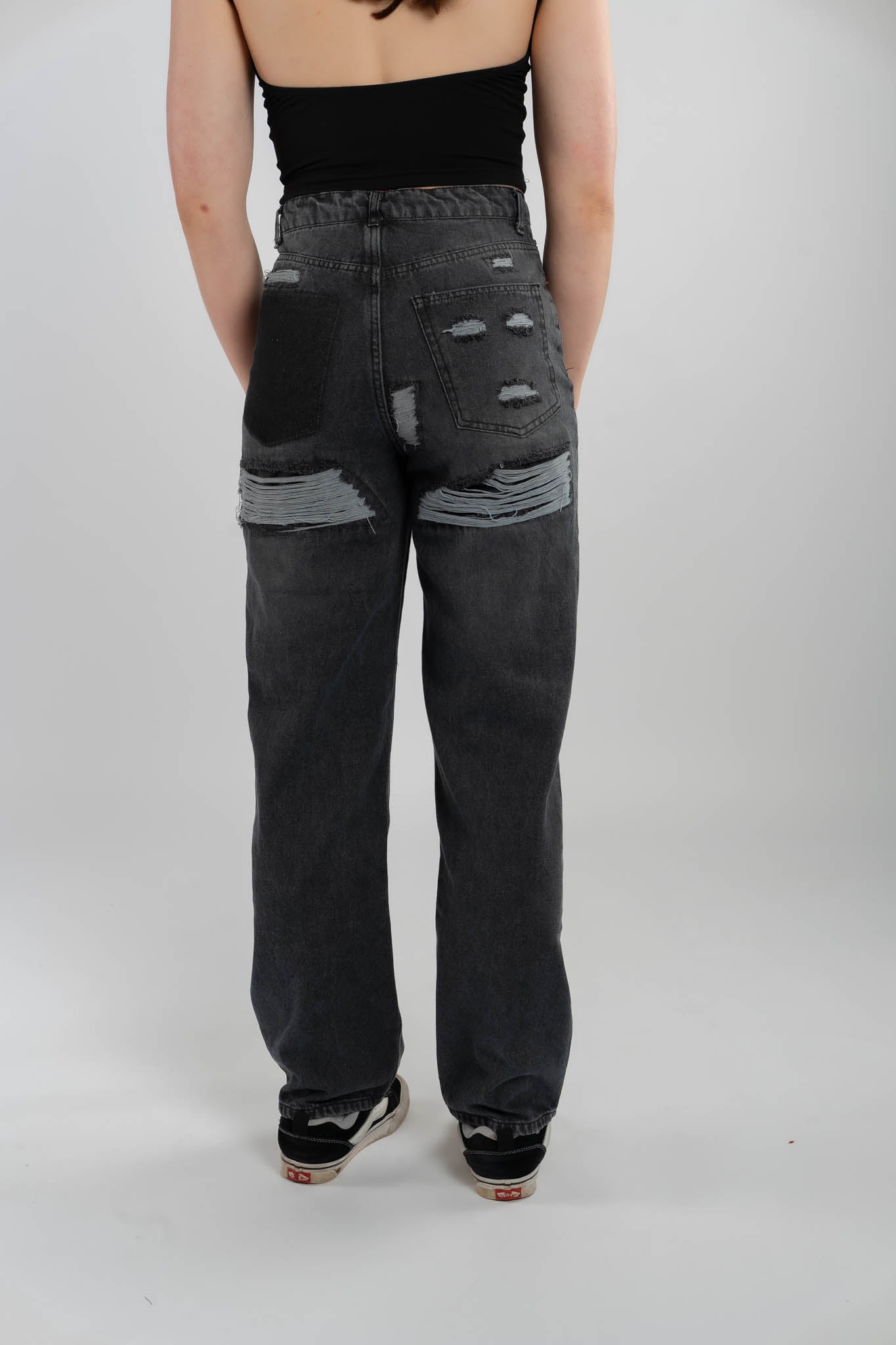 Zara Donker Grijs Zak Jeans