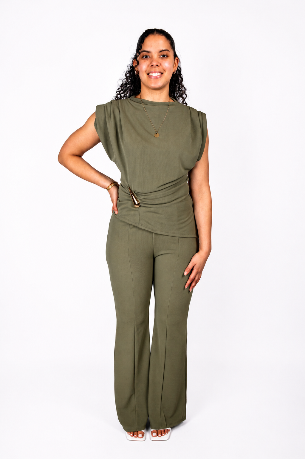 Auréa Draped Set - Olive