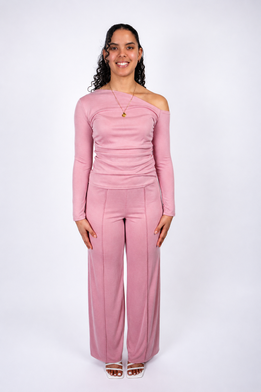 Off Shoulder Set - Rose