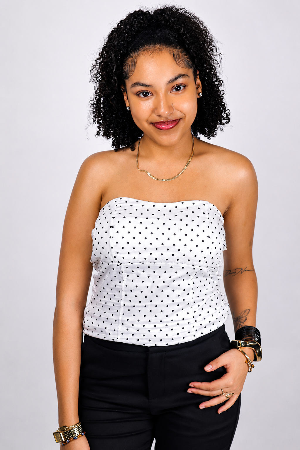 Rosalie Polka Top Wit