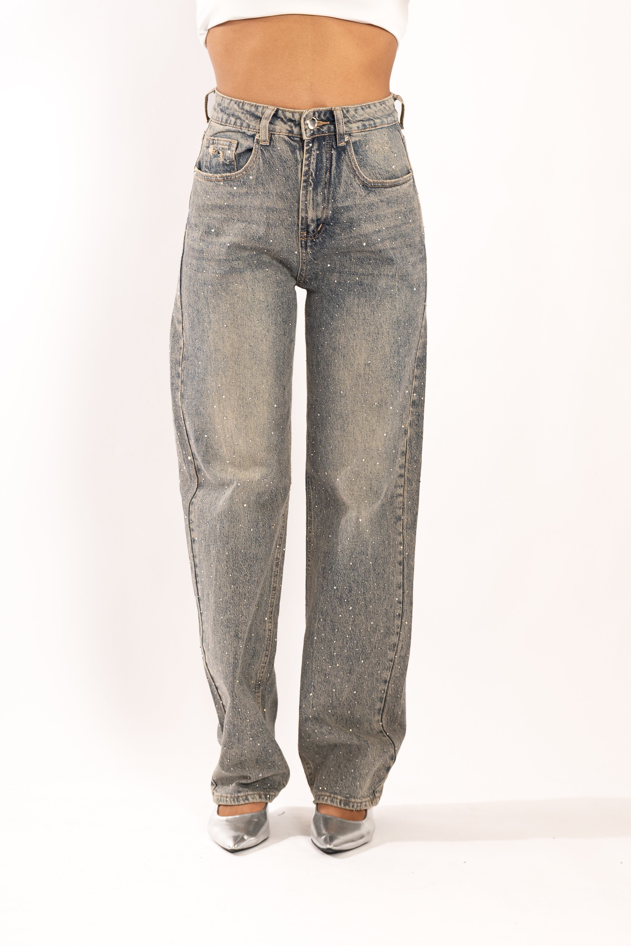 ZARA DIAMOND ZAK JEANS BLAUW