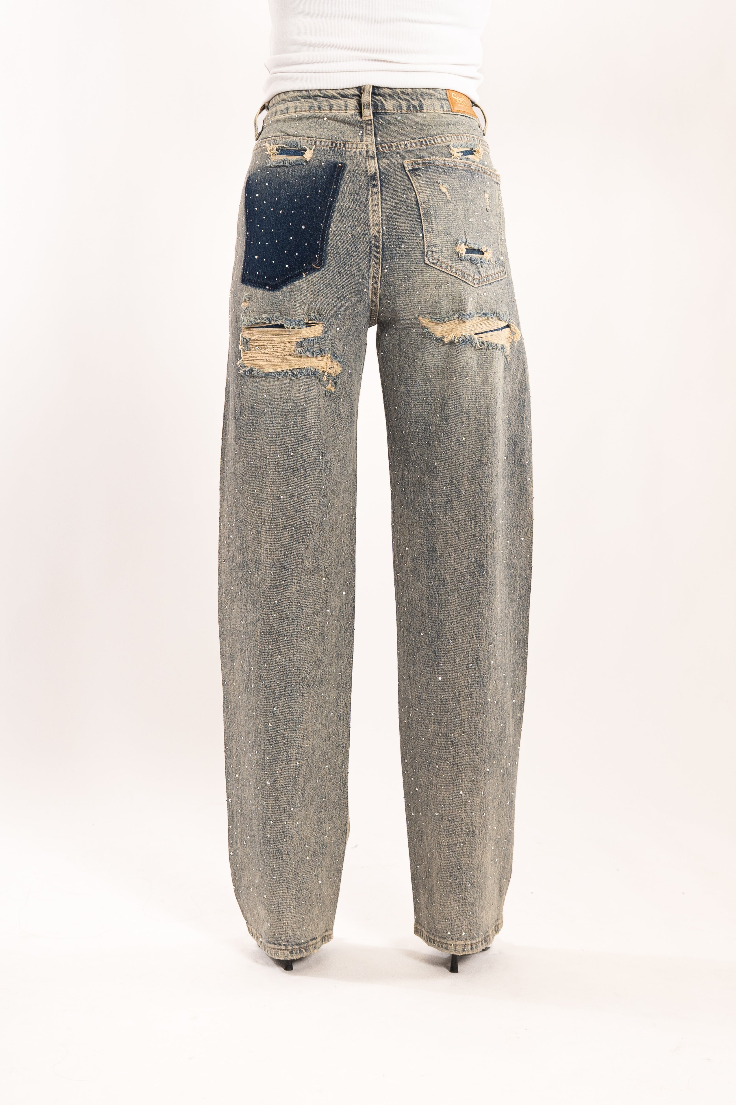 ZARA DIAMOND ZAK JEANS BLAUW