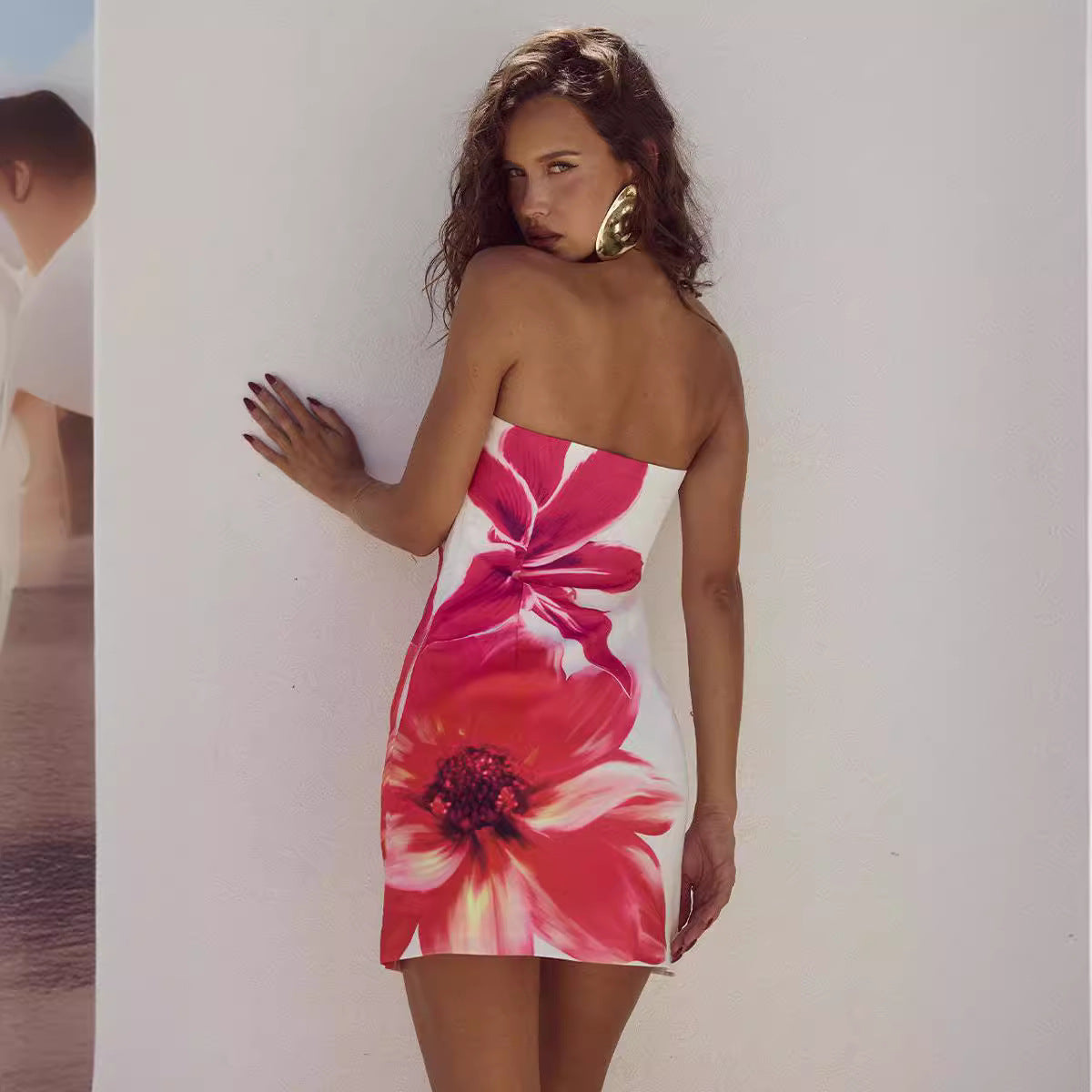 Maëva ™ | Tube bloemenprint korte jurk