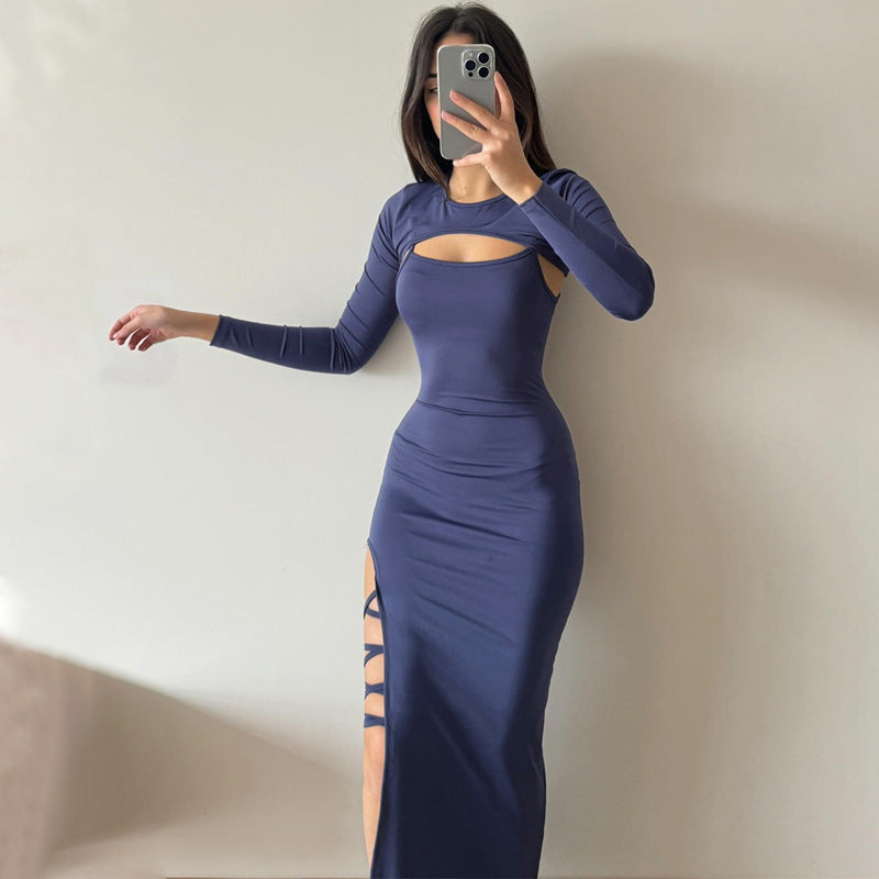 Martha™ | Stilvolles langes Kleid mit Schlitz