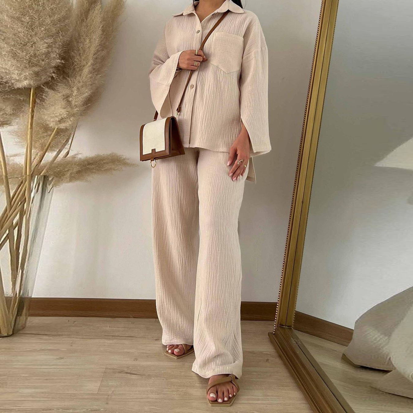 Rafaela - Wijde Pijpen Broek Set