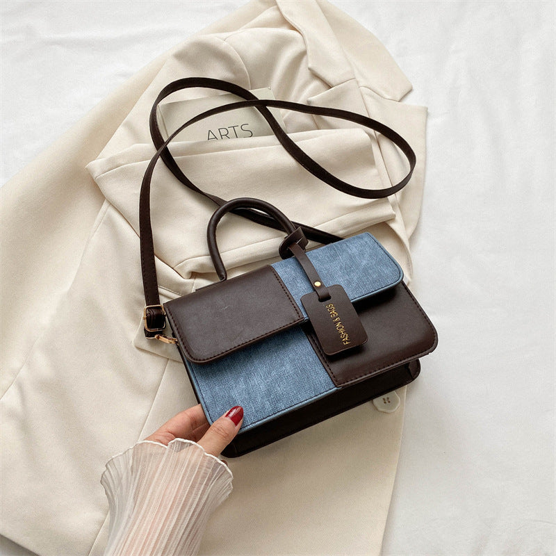 Moheshah™ | Alledaagse Cross-body tas met Denim en Leer