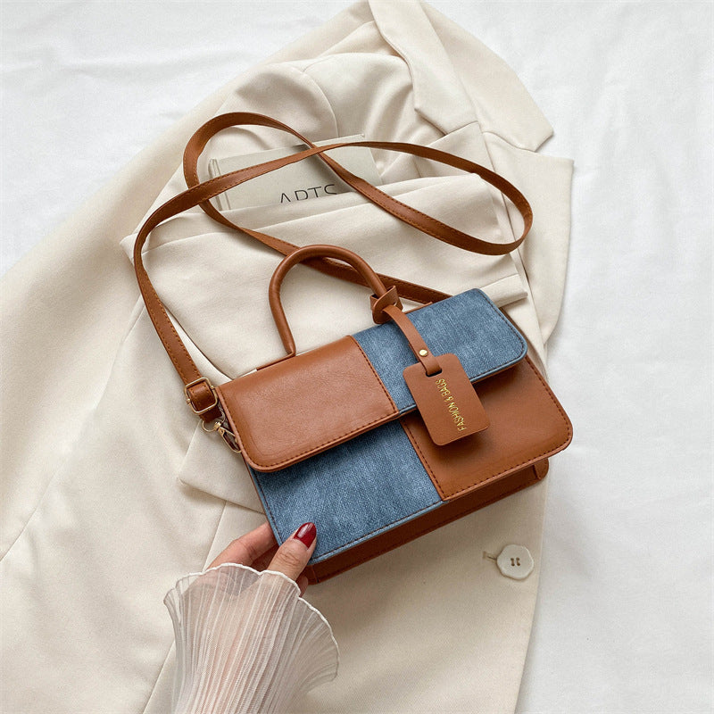 Moheshah™ | Alledaagse Cross-body tas met Denim en Leer