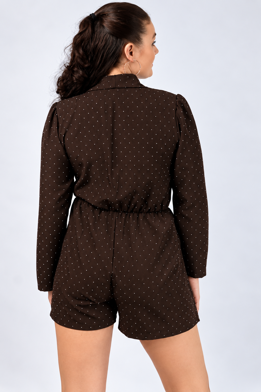 Playsuit Strass Bruin
