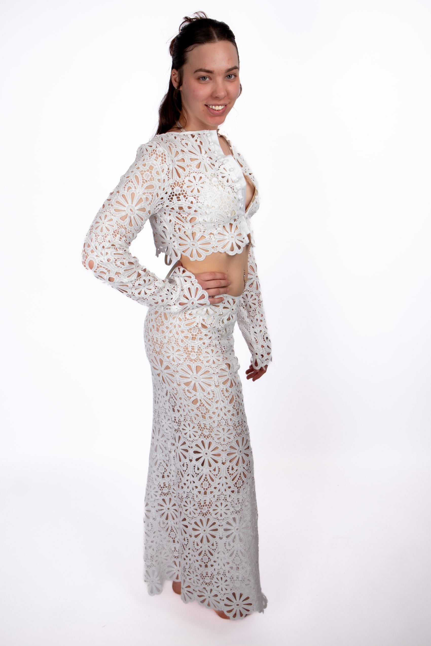 Isla Lace Set - White