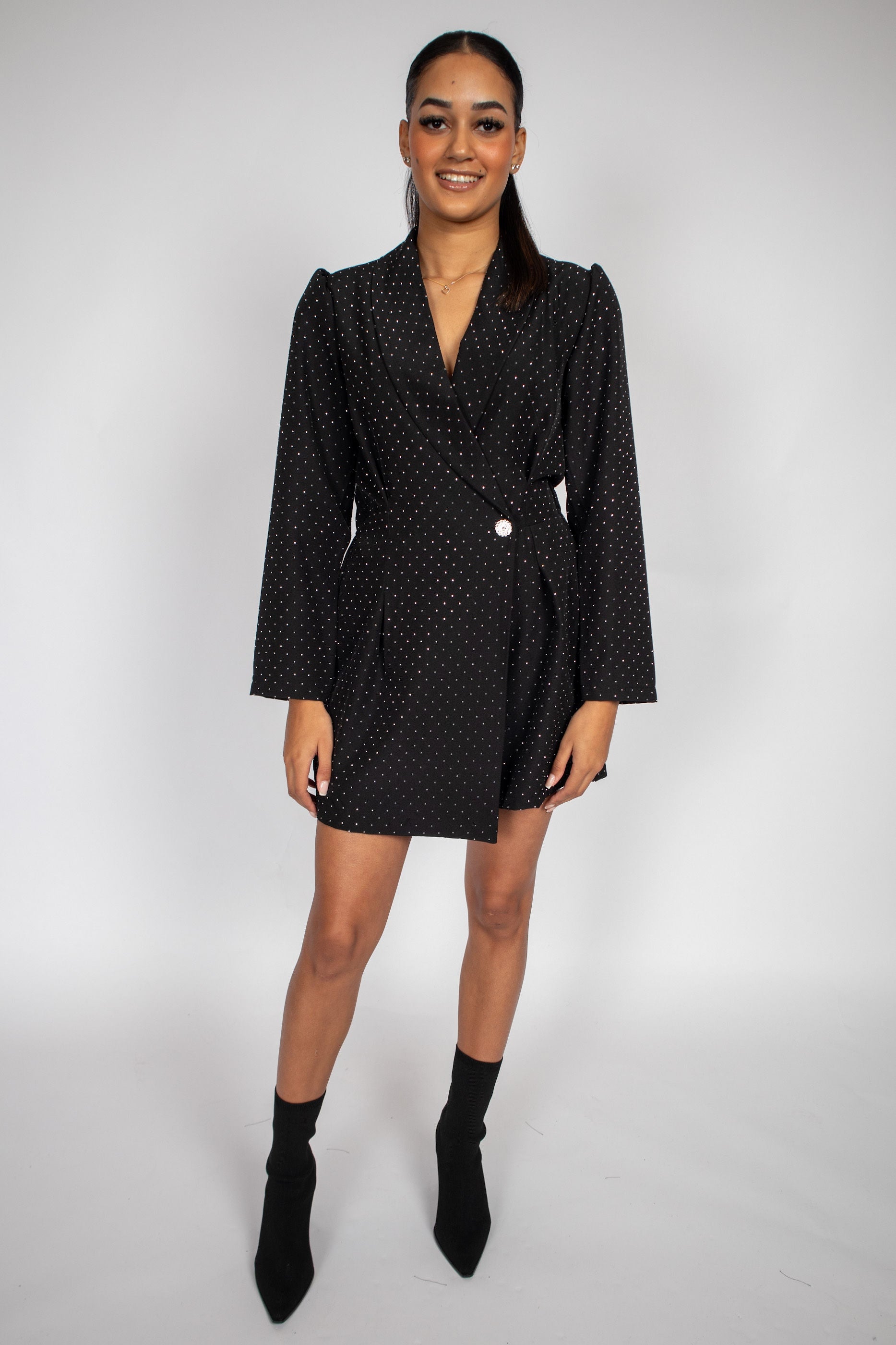 Playsuit Strass Zwart