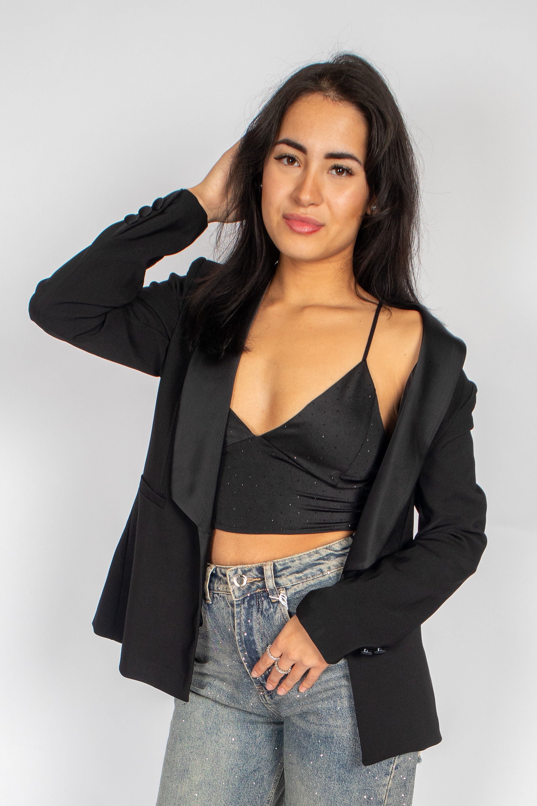 Bralette Strass Zwart