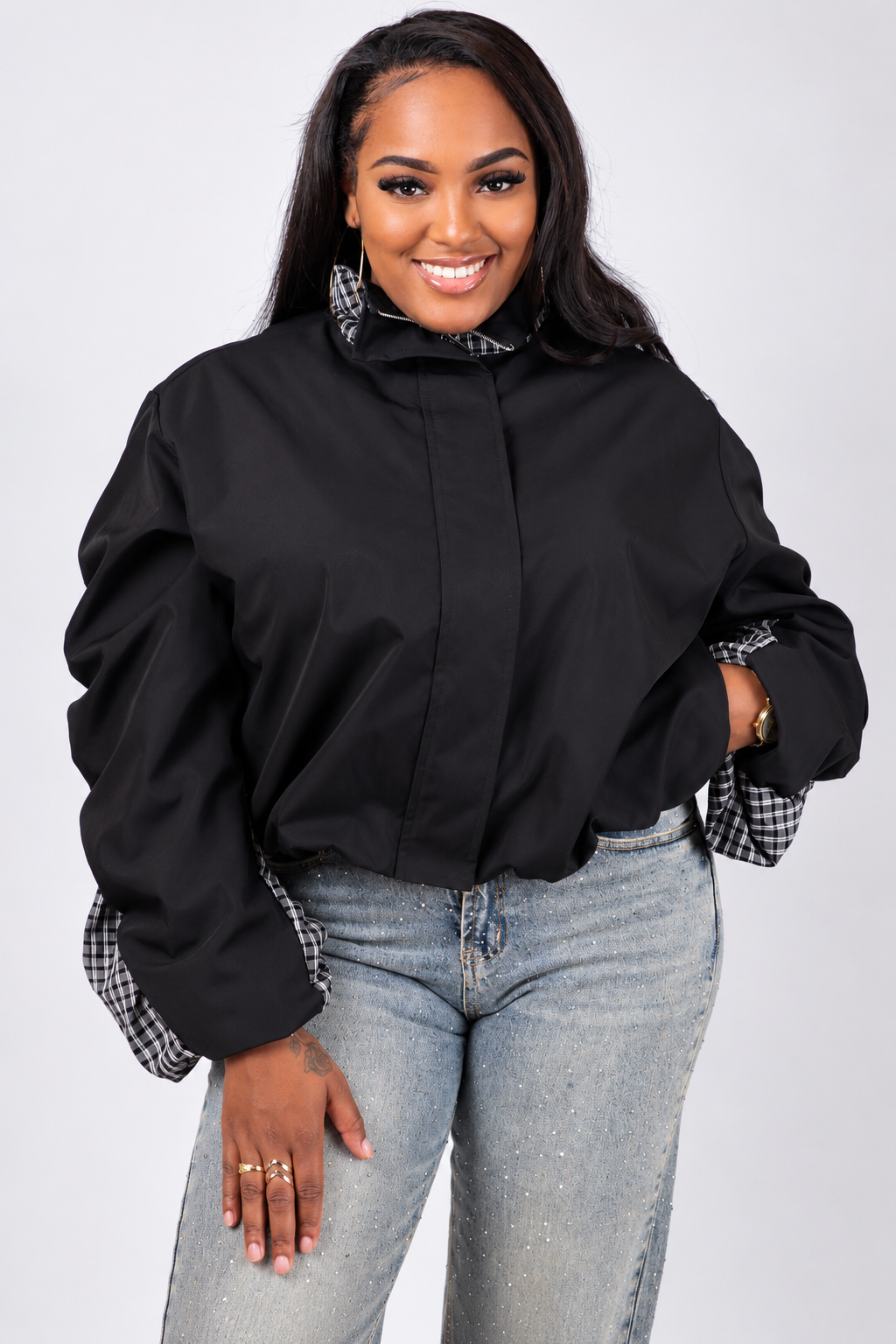 Onyx Luxe Oversized Jacket.