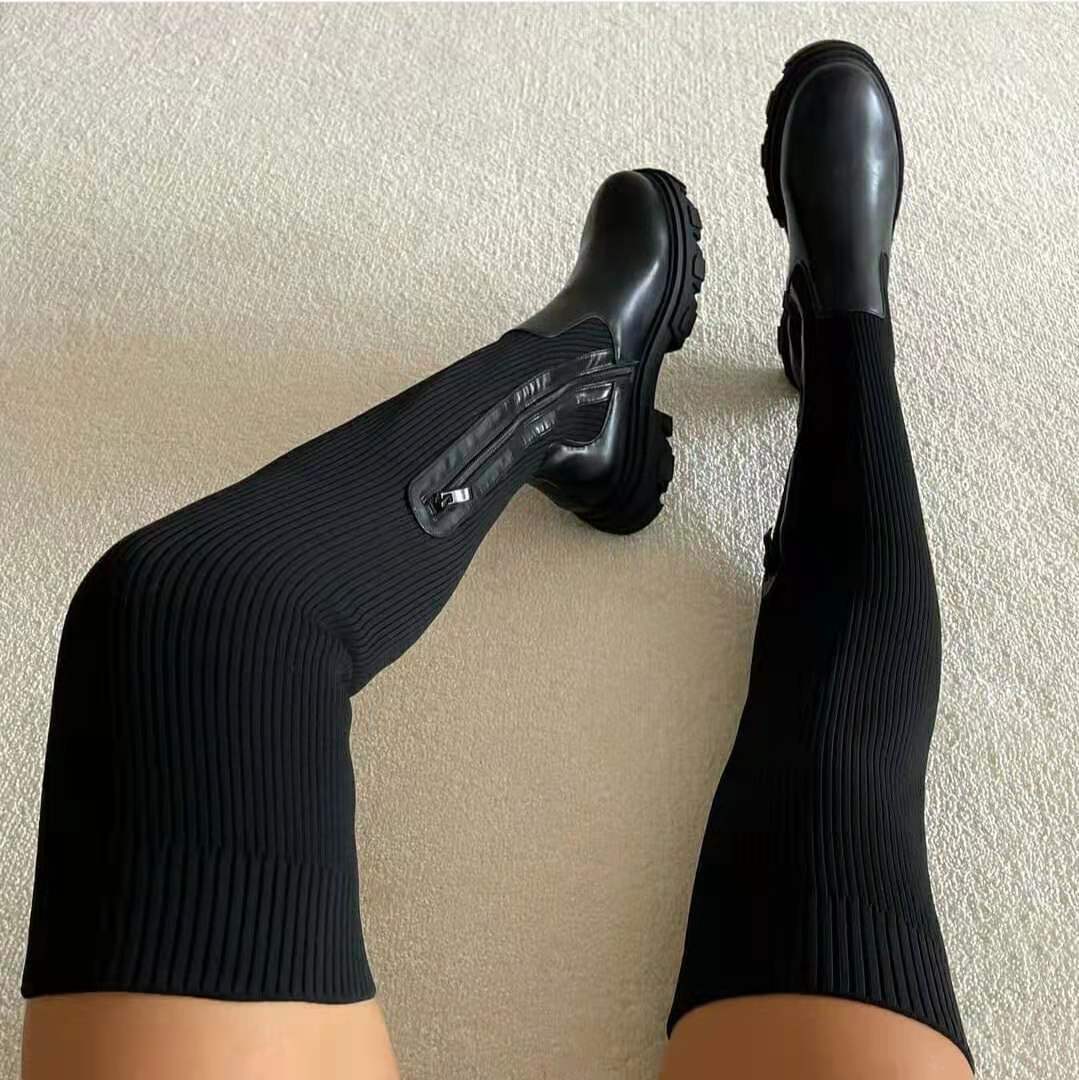 Laveah™ | Hochelastische Strickstiefel, bequem und edel