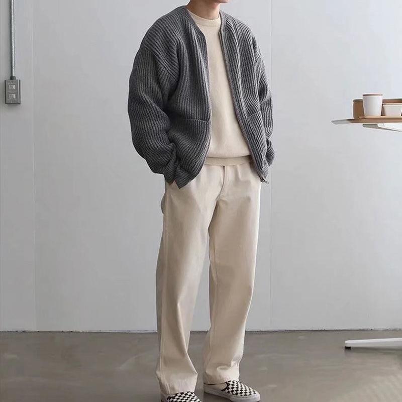 Richard - Gebreide Cardigan met Ritssluiting