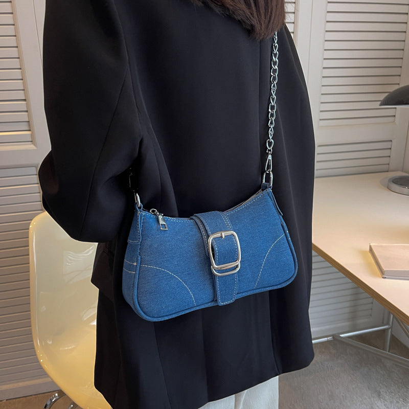 Tisairah™ | Umhängetasche und Handtasche mit silbernen Ketten
