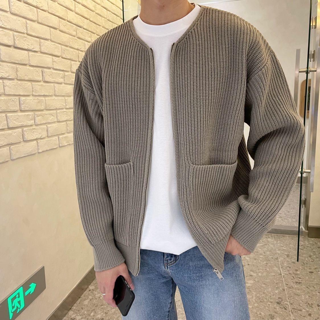 Richard - Gebreide Cardigan met Ritssluiting