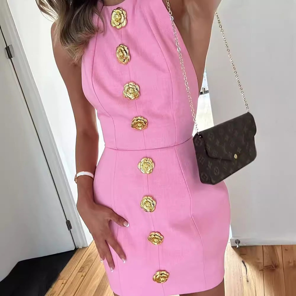 Natalia - Jurk met Rozenknopen