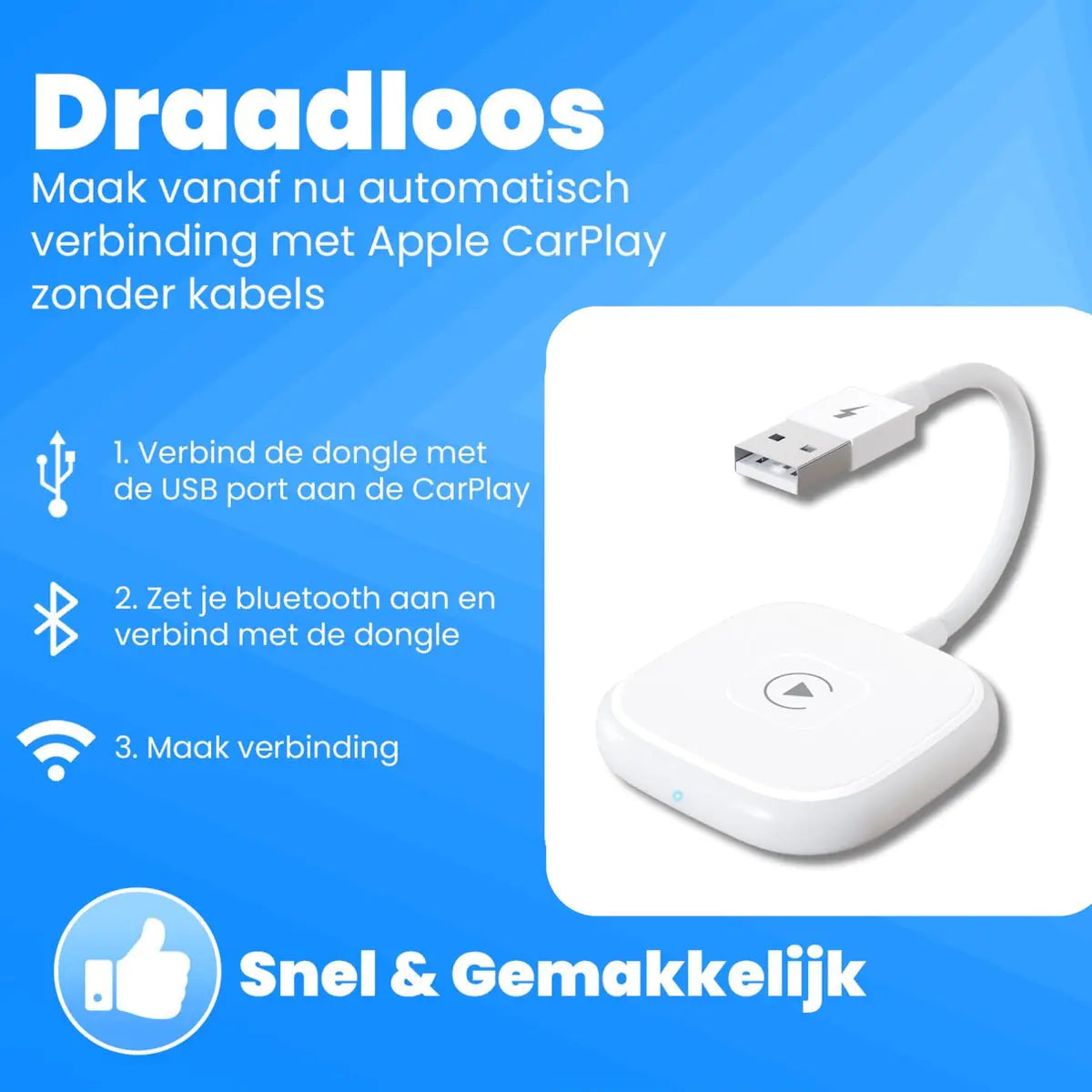 AppleCar Kabel™ | Naadloze CarPlay voor Onderweg