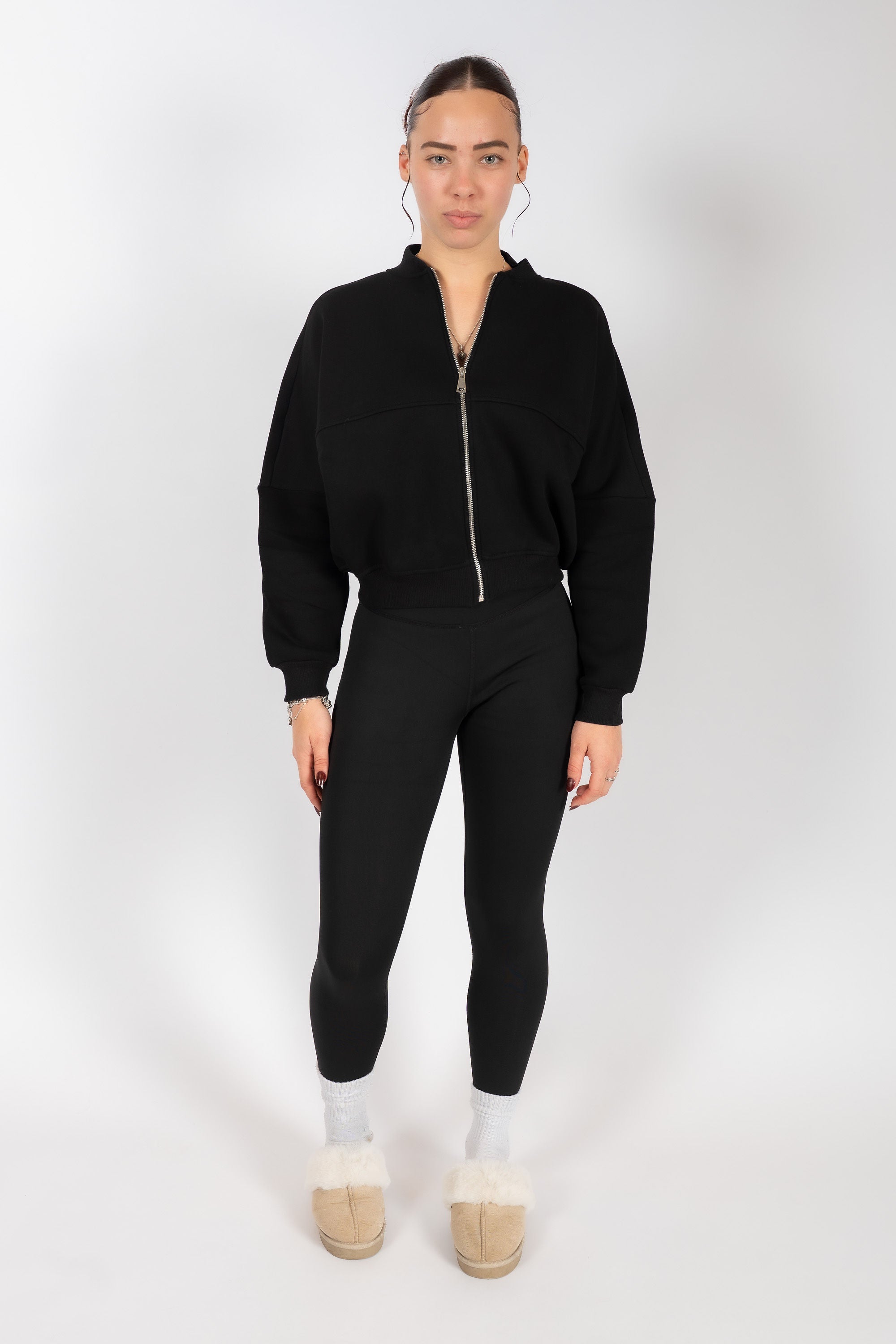 Fleece Legging Zwart