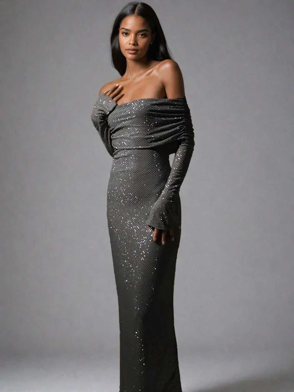 Sadeah - Sparkle Maxi Jurk