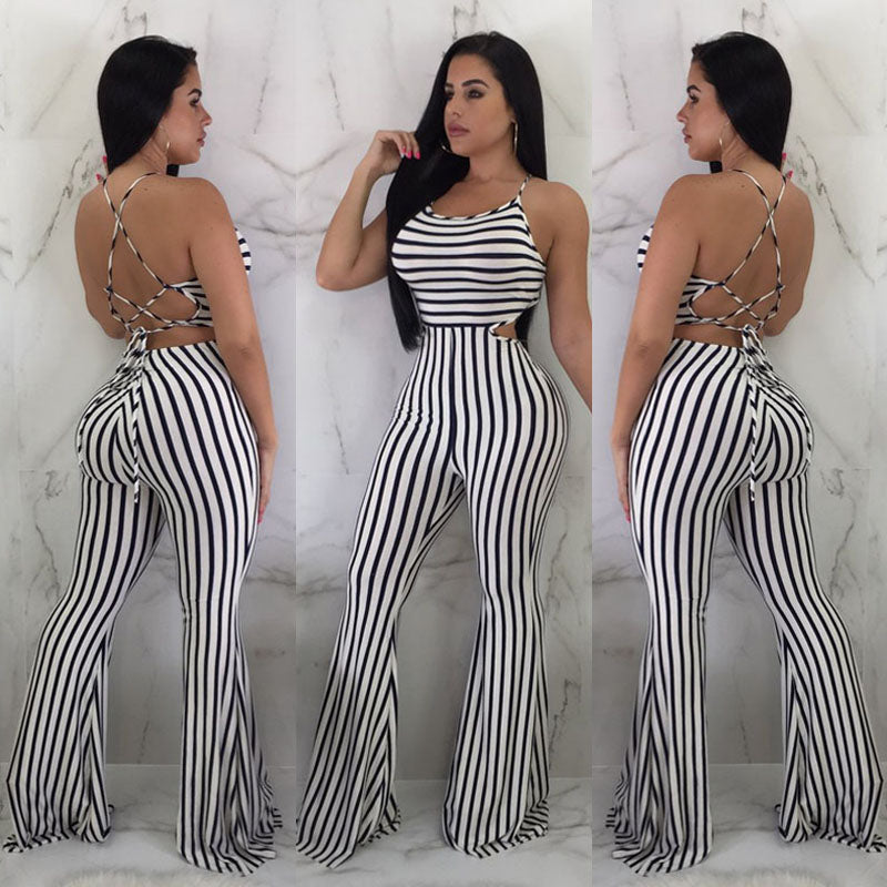 Hannah™ | Gestreepte Slim-fit Jumpsuit
