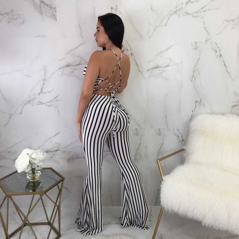 Hannah™ | Gestreepte Slim-fit Jumpsuit