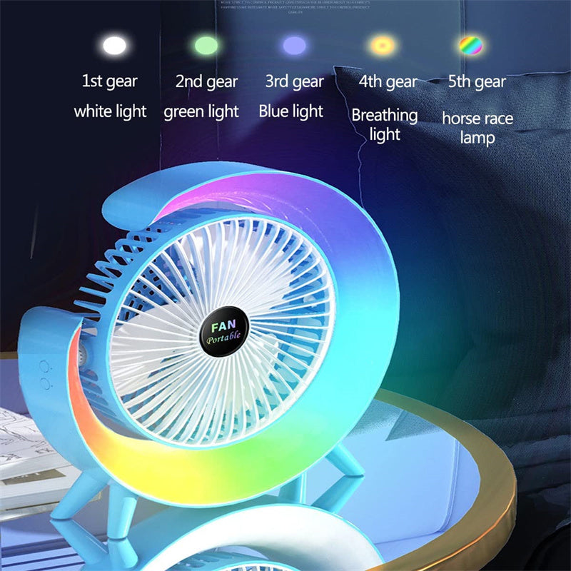 Slimme Lichtkoeler™ | Lichte Oplaadventilator Desktop