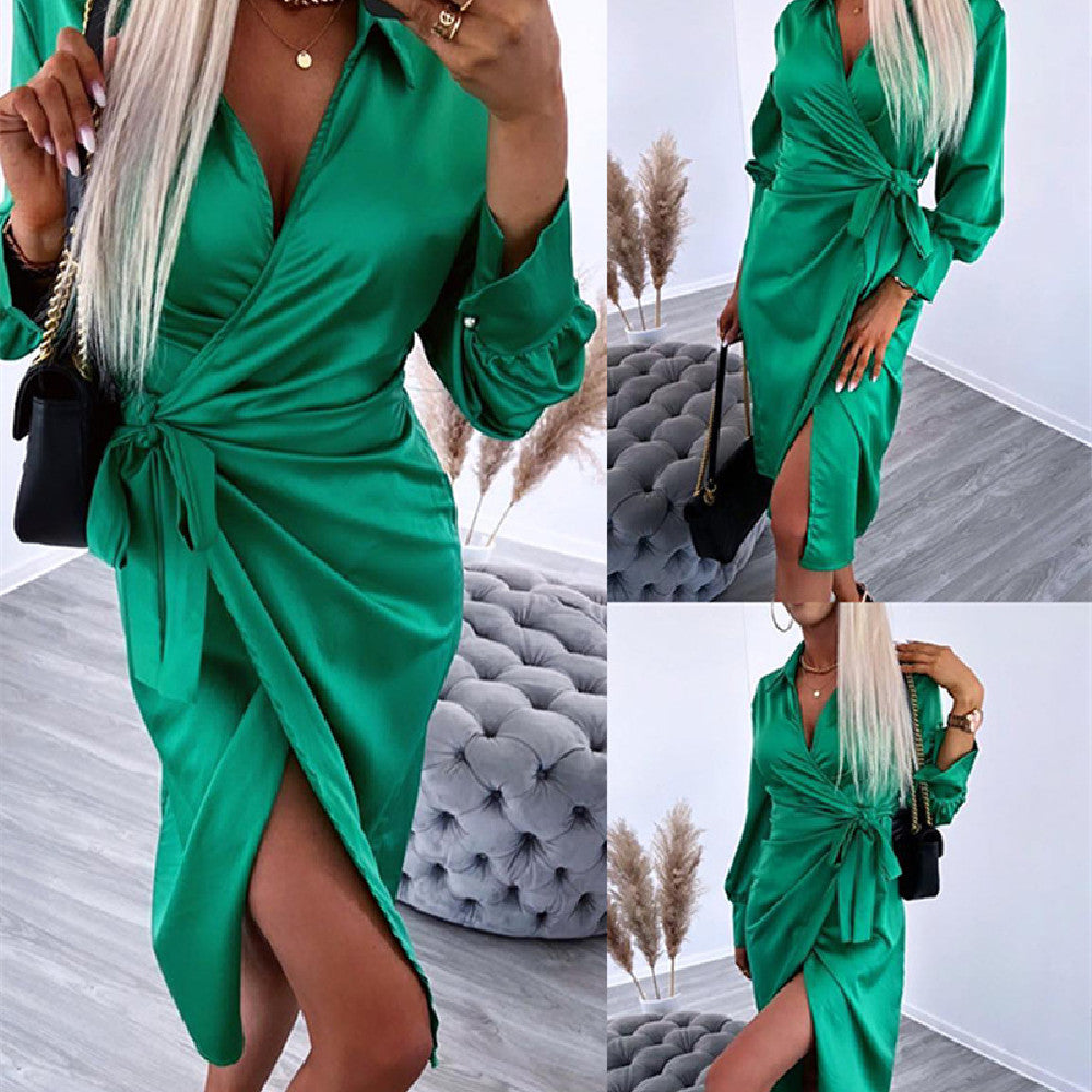 Azaleah™ | Satin-Hemdkleid mit Taille.
