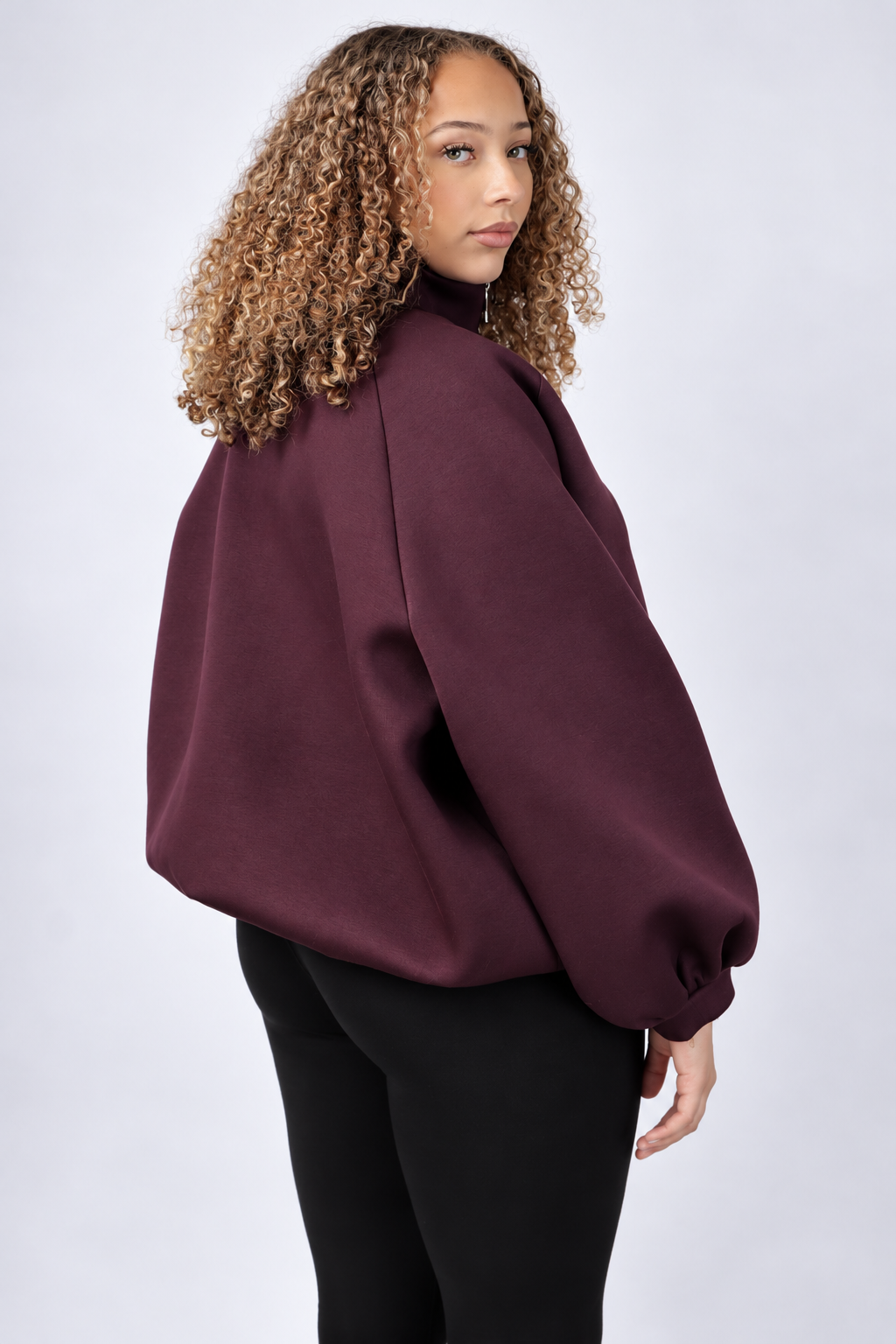 Bordeaux Luxe Zip Jacket
