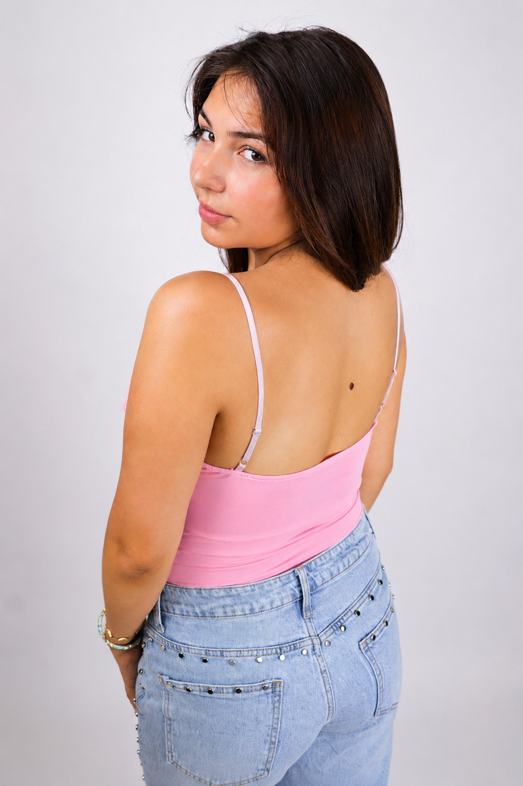 Amora Draped Bodysuit Roze