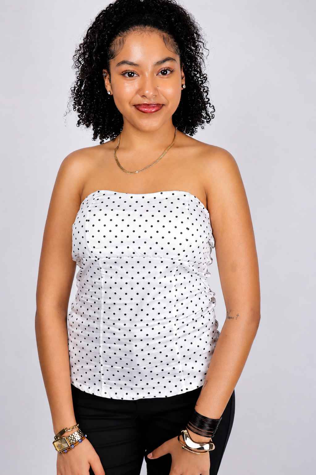 Rosalie Polka Top Wit