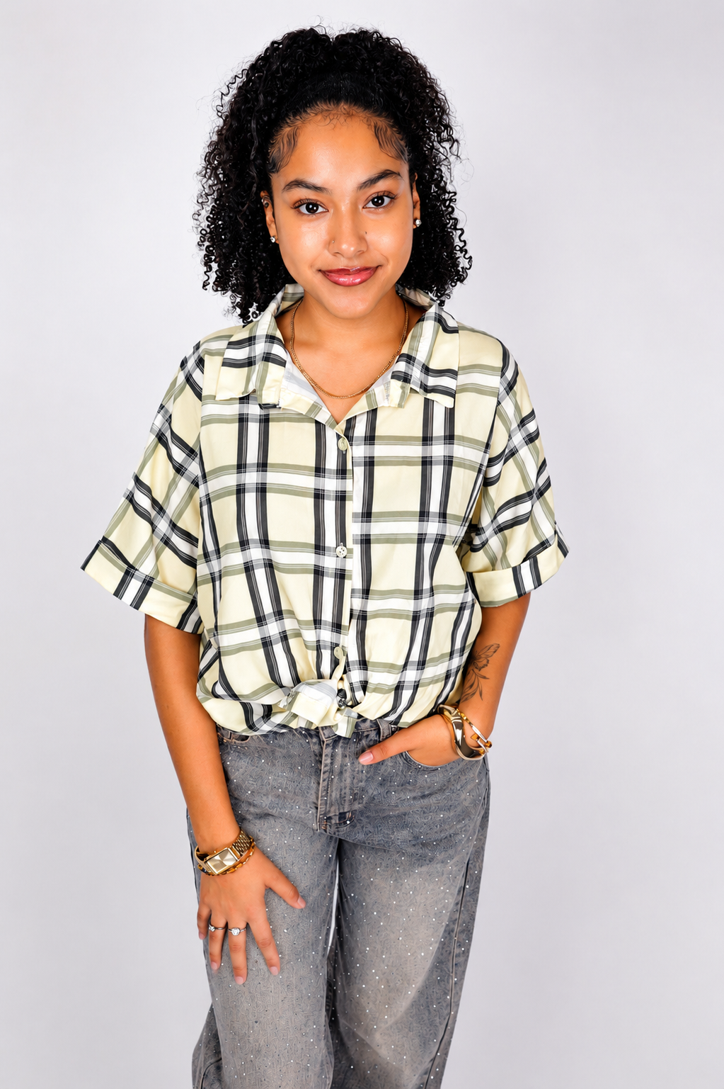 Yellow Knot Blouse