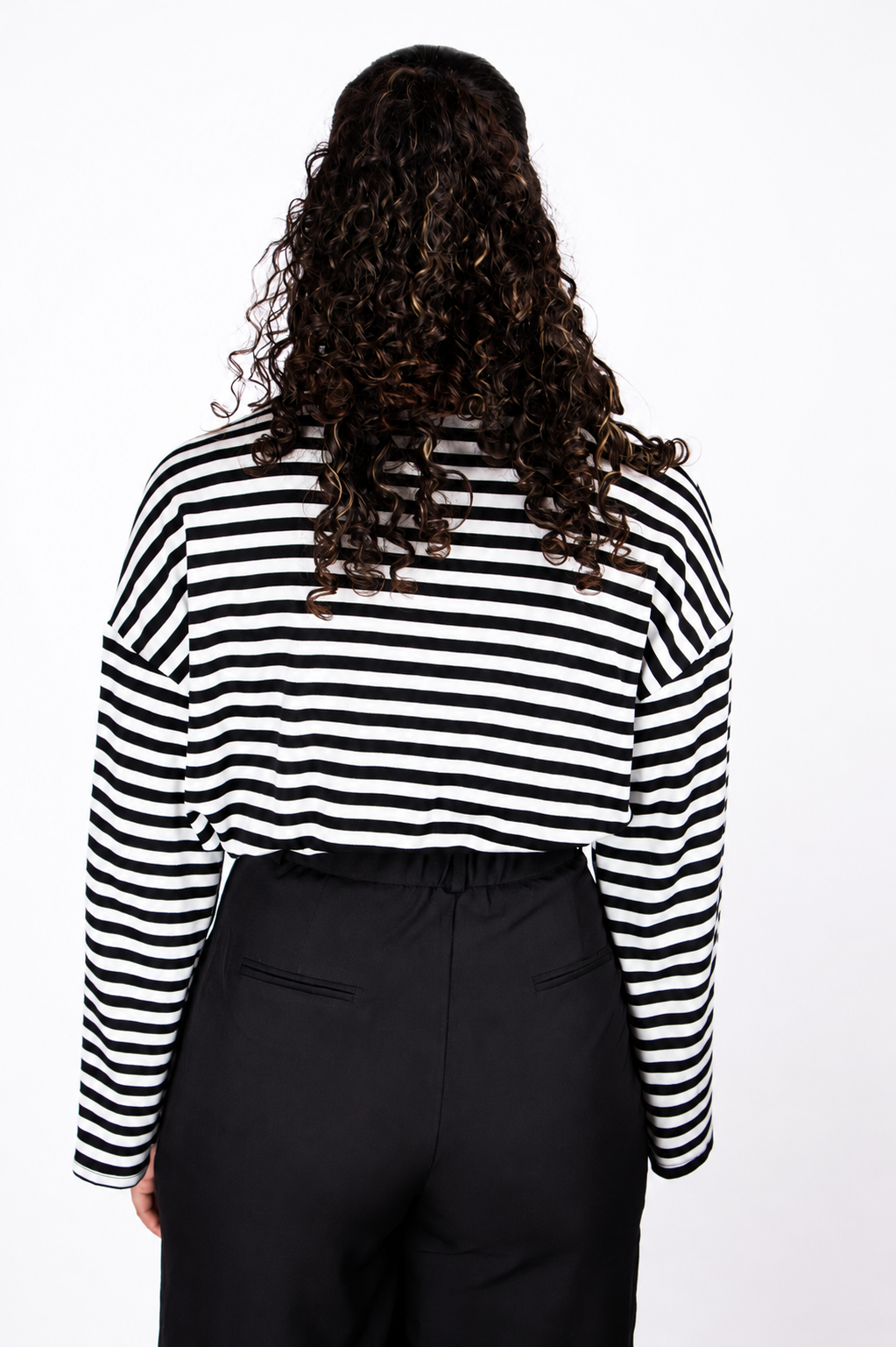 Séréna Stripe Top - Black